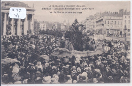 NANTES- CAVALCADE HISTORIQUE DU 31 JUILLET 1910- CHAR DE LA VILLE DE LORIENT - Nantes