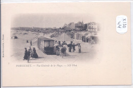 PORNICHET- VUE GENERALE DE LA PLAGE- L ARRET DU TRAMWAY SUR LA PLAGE- RARE CARTE PIONNIERE - Pornichet