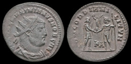 Galerius, As Caesar AE Radiatus Galerius Receiving Victory On Globe - La Tétrarchie (284 à 307)