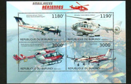 Burundi 2012 Rescue Aircraft Air Ambulance Medical Aircraft，MS MNH - Neufs