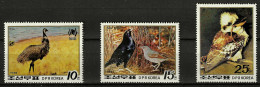 Korea, North 1988 MiNr. 2940 - 2943  Korea-Nord  Birds Of Australia  3v   MNH**  4.50 € - Straussen- Und Laufvögel