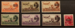 Egypt , 1953 King Farouk  King Of Egypt And Sudan 3 Bars Surcharged, Collection Of 7 Stamps MNH ** - Ongebruikt