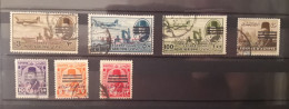 Egypt, 1953 King Farouk King Egypt And Sudan , 3 Bars Surcharged, Collection Of 7 Stamps Used - Oblitérés