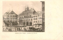 12982633 Basel BS Rathaus Markt Anno 1845 Basel BS - Altri & Non Classificati