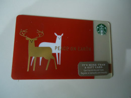 UNITED STATES  CARDS CAFE  STARBUCKS ANIMALS ELK - Andere & Zonder Classificatie