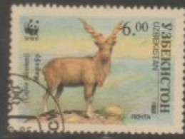 1995 UZBEKISTAN STAMP USED On WWF/Fauna/Mammals/Capra Falconeri- Large Wild Goat - Gebraucht