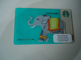 THAILAND STARBUCKS CARDS  CAFE  STARBUCKS ELEPHANTS - Giungla