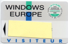 Carte Salon Badge WINDOWS  EUROPE 1992 Card FRANCE Karte (F 597) - Ausstellungskarten