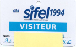 Carte Salon Badge SIFEL 1994 Card FRANCE  Karte (F 599) - Ausstellungskarten