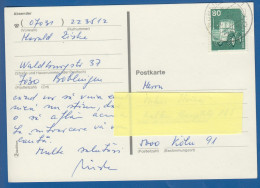 Deutschland; BRD; Postkarte; 80 Pf Traktor; 1986 - Cartes Postales - Oblitérées