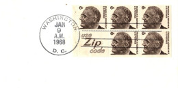 (N167) USA Scott # BK 116 // 1284 C (Slogan 5) Use Zip Code  - Washington D.C. 9 Jan 1968. - Lettres & Documents