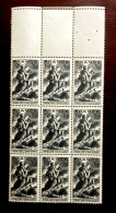 France 1943 Bloc De 9 Timbres N** YT N° 584 Secours National - Feuilles Complètes