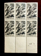 France 1943 Bloc De 6 Timbres N** YT N° 584 Secours National - Feuilles Complètes