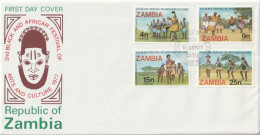 Zambia - 1977 - FDC - 2nd World Black And African Festival - Zambia (1965-...)