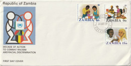 Zambia - 1977 - FDC - Combat Racism And Racial Discrimination - Zambia (1965-...)