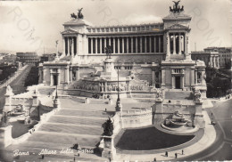 CARTOLINA  ROMA,LAZIO-ALTARE DELLA PATRIA-STORIA,MEMORIA,CULTURA,RELIGIONE,IMPERO ROMANO,BELLA ITALIA,VIAGGIATA 1952 - Altare Della Patria