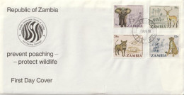 Zambia - 1978 - FDC - Anti-poaching Campaign Of Zambia Wildlife Conservation Society - Zambia (1965-...)