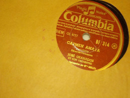 DISQUE VYNIL 78 TOURS PASO DOBLE ET TANGO DE JOSE GRANADOS 1950 - 78 Rpm - Schellackplatten