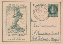 Allemagne Berlin Entier Postal Illustré Berlin - Charlottenburg 1951 - Cartoline - Usati