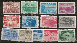 Grèce 1942-1944 N°Y.T. : 13 Valeurs Série 462 à 479 ** - Nuevos