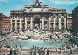 CARTOLINA  ROMA,LAZIO-FONTANA DI TREVI-STORIA,MEMORIA,CULTURA,RELIGIONE,IMPERO ROMANO,BELLA ITALIA,VIAGGIATA 1973 - Fontana Di Trevi