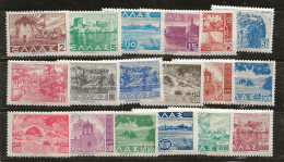 Grèce 1942-1944 N°Y.T. : 462 à 479 * - Unused Stamps