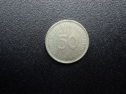 RÉPUBLIQUE FÉDÉRALE  ALLEMANDE : 50 PFENNIG   1972 J    KM 109.2     SUP - 50 Pfennig