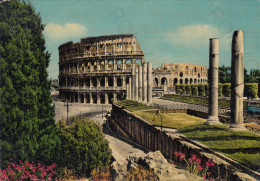 CARTOLINA  ROMA,LAZIO-ANFITEATRO FLAVIO O COLOSSEO-MEMORIA,CULTURA,RELIGIONE,CRISTIANESIMO,BELLA ITALIA,NON VIAGGIATA - Coliseo