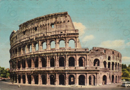 CARTOLINA  ROMA,LAZIO-ANFITEATRO FLAVIO O COLOSSEO-MEMORIA,CULTURA,RELIGIONE,CRISTIANESIMO,BELLA ITALIA,VIAGGIATA 1964 - Colisée