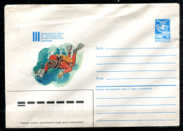 U.R.S.S. - RUSSIE - 1987 - Championnat Du Monde D'orientation Sous-marine - Entier Enveloppe Neuf - Buceo