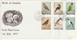 Zambia - 1977 - FDC - Birds - Zambia (1965-...)