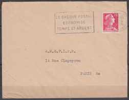 PARIS 3è  " FABRICANTS BIJOUTIERS "  Sur Lettre PUB Au Verso  Le 16 4 1956   Avec Mne De MULLER 15F - Cartas & Documentos