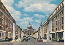 CARTOLINA  ROMA,LAZIO-VIA DELLA CONCILLIAZIONE E S.PIETRO-MEMORIA,CULTURA,IMPERO ROMANO,BELLA ITALIA,NON VIAGGIATA - San Pietro