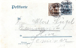 FRANCE / ENTIER POSTAL / CARTE POSTALE ALLEMANDE OBLITERATION DE COLMAR DU 27-09-1906 - 1877-1920: Periodo Semi Moderno