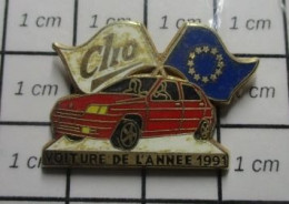 1719  Pin's Pins / Beau Et Rare / ARTHUS BERTRAND / CLIO ROUGE VOITURE DE L'ANNEE 91 - Arthus Bertrand