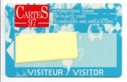 Carte Salon CarteS 97  France Paris Card  Magnétique Karte TBE (F 614) - Cartes De Salon Et Démonstration