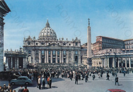 CARTOLINA  CITTA' DEL VATICANO-PIAZZA E BASILICA S.PIETRO-MEMORIA,CULTURA,IMPERO ROMANO,BELLA ITALIA,NON VIAGGIATA - Vatican