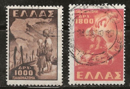 Grèce 1948 N°Y.T. : 567 Et 568 Obl. - Used Stamps