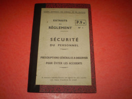 SNCF Prescriptions Pour éviter Les Accidents, Sécurité Du Personnel, Illustrations En Rouge Et En Bleu - Ferrovie & Tranvie