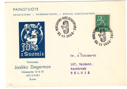 Finlande - Carte Postale De 1958 - Oblit Helsinki - Exp Vers Assebroek - - Lettres & Documents