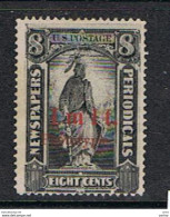 U.S.A.:  1875/85  NEWSPAPER  WHIT  OVERPRINT  " I M I T.  Fototype "  -  8 C. UNUSED  STAMP  -  YV/TELL. (10) - Journaux & Périodiques