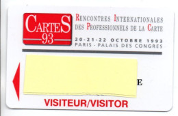 Carte Salon CarteS 93  France Paris Card  Magnétique Karte TBE (F 618) - Badge Di Eventi E Manifestazioni