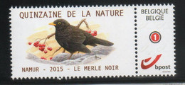 Duostamp / Mystamp : Buzin - Le Merle Noir - Quinzaine De La Nature - Namur 2015 - Otros & Sin Clasificación