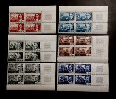 France 1970 6 Blocs De 4 Timbres N** YT N° 1623, 1624, 1625, 1626, 1627, 1628 - Feuilles Complètes