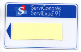 Carte Salon Badge Servicongrès  SERVIEXPO 91 Card FRANCE Karte (F 622) - Tarjetas De Salones Y Demostraciones
