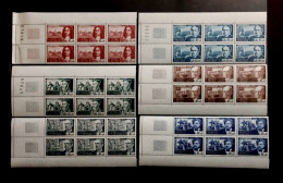 France 1970 6 Blocs De 6 Timbres N** YT N° 1623, 1624, 1625, 1626, 1627, 1628 - Feuilles Complètes