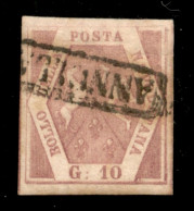 Antichi Stati Italiani - Napoli - 1851 - 10 Grana (10) Con Bei Margini - Usato - Andere & Zonder Classificatie