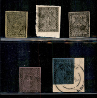 Antichi Stati Italiani - Parma - 1852 - Prima Emissione (1/5) - Serie Completa Usata - Cert. R. Diena - Andere & Zonder Classificatie