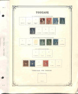 Antichi Stati Italiani - Toscana - 1851/1860 - Foglio D'album Con 11 Valori Usati Delle Tre Emissioni Del Periodo - Da E - Altri & Non Classificati