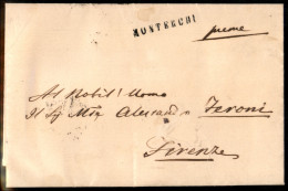 Antichi Stati Italiani - Toscana - Monterchi (P.ti R1) - Lettera Per Firenze Del 13.11.54 - Sonstige & Ohne Zuordnung